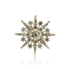 Stunning vintage look gold plated six point star celebrity brooch broach pin e1