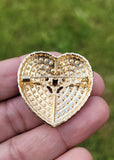 Red Heart Celebrity Brooch Stunning Vintage Look Retro Style Love Broach Pin D3R