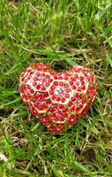 Red Heart Celebrity Brooch Stunning Vintage Look Retro Style Love Broach Pin D2R