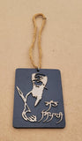 Punjabi sikh kaur wooden sant jarnail singh bhindranwale car rear  mirror hanger