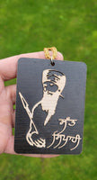 Punjabi sikh kaur wooden sant jarnail singh bhindranwale car rear  mirror hanger