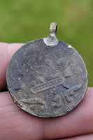 Hindu Ram Lakshman Ram Darbar Token Coin Raj pendant Locket in black thread PP22