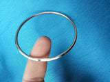 Stunning stainless steel silver tone thin sikh singh kaur khalsa kara bangle m10