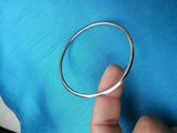 Stunning stainless steel silver tone thin sikh singh kaur khalsa kara bangle m10