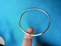 Stunning stainless steel silver tone thin sikh singh kaur khalsa kara bangle m10