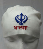 Sikh punjabi turban patka pathka singh khanda bandana head wrap white colour