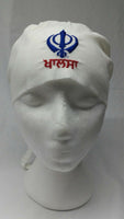 Sikh punjabi turban patka pathka singh khanda bandana head wrap white colour