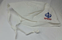 Sikh punjabi turban patka pathka singh khanda bandana head wrap white colour