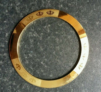 Gold plated laser engraved khandas sikh singh khalsa chakri kada bangle kara da1