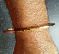 Gold plated laser engraved khandas sikh singh khalsa chakri kada bangle kara da1