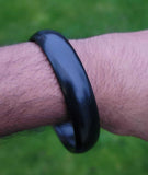 Black Kara Sarbloh Kada Pure Iron Round Smooth Sikh Bangle Singh Kaur Khalsa J17 Unisex Bracelet