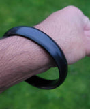 Black Kara Sarbloh Kada Pure Iron Round Smooth Sikh Bangle Singh Kaur Khalsa J17 Unisex Bracelet