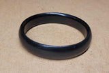 Black Kara Sarbloh Kada Pure Iron Round Smooth Sikh Bangle Singh Kaur Khalsa J17 Unisex Bracelet