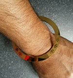 Gold plated laser engraved khandas sikh singh khalsa chakri kada bangle kara da1