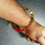 Gold plated laser engraved khandas sikh singh khalsa chakri kada bangle kara da1