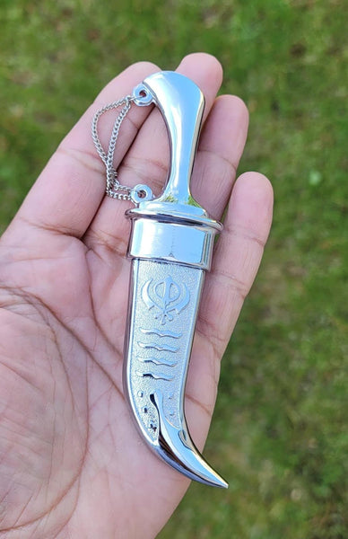 Stainless Steel Sikh kirpan Siri Sahib taksali Singh Religious Gift Sword Silver