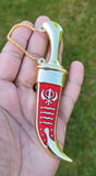 Sikh ceremonial Siri Sahib Stunning Stainless Steel Singh Kaur Kakaar 5Ks Red NN