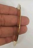 Pure brass 22ct gold look smooth chakri sikh singh kaur khalsa kara bangle k6