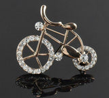 Stunning vintage look gold plated cycle bike brooch suit coat broach pin ha17