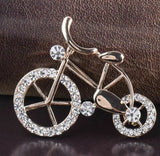 Stunning vintage look gold plated cycle bike brooch suit coat broach pin ha17