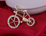 Stunning vintage look gold plated cycle bike brooch suit coat broach pin ha17