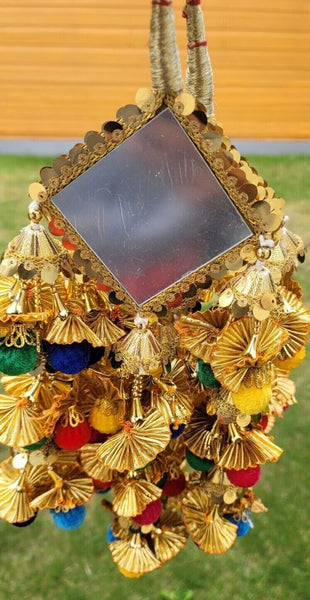 Indian punjabi parandi mehndi jaago mirror bridal patiala paranda hair braid bb2