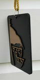 Punjabi sikh wooden chardi kala nishan sahib pendant protection car hanger kk3