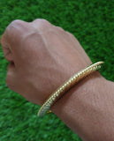 Brass Sun Kara Sikh Singh Kada Gold Look  Khalsa Hindu Healing Chakri Bangle N8