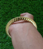 Brass Sun Kara Sikh Singh Kada Gold Look  Khalsa Hindu Healing Chakri Bangle N8