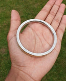 Sikh kara Stainless Steel Flat Smooth 4 Brass Lines Kada Singh Kaur Bangle N11