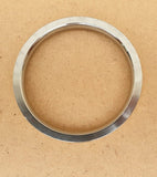 Sikh kara Stainless Steel Flat Smooth 4 Brass Lines Kada Singh Kaur Bangle N11