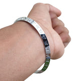 Gurmukhi Alphabet Kara Silver Plated Sant Bhindranwale Words Sikh bangle New N13R Bracelet Unisex design