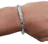 Gurmukhi Alphabet Kara Silver Plated Sant Bhindranwale Words Sikh bangle New N13R Bracelet Unisex design