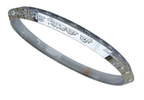 Gurmukhi Alphabet Kara Silver Plated Sant Bhindranwale Words Sikh bangle New N13R Bracelet Unisex design