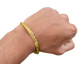 Gurmukhi Alphabet Kara Gold Plated bangle Sant Bhindranwale Words Sikh Kada N14R Unisex Bracelet