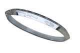 Gurmukhi Alphabet Kara Silver Plated Sant Bhindranwale Words Sikh bangle New N13R Bracelet Unisex design