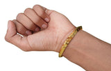 Gurmukhi Alphabet Kara Gold Plated bangle Sant Bhindranwale Words Sikh Kada N14R Unisex Bracelet