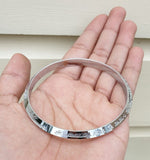 Gurmukhi Alphabet Kara Silver Plated Sant Bhindranwale Words Sikh bangle New N13R Bracelet Unisex design