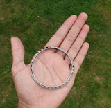 Gurmukhi Alphabet Kara Silver Plated Sant Bhindranwale Words Sikh bangle New N13R Bracelet Unisex design