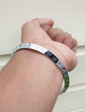 Gurmukhi Alphabet Kara Silver Plated Sant Bhindranwale Words Sikh bangle New N13R Bracelet Unisex design