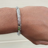 Gurmukhi Alphabet Kara Silver Plated Sant Bhindranwale Words Sikh bangle New N13R Bracelet Unisex design