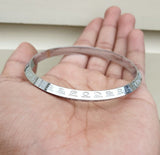 Gurmukhi Alphabet Kara Silver Plated Sant Bhindranwale Words Sikh bangle New N13R Bracelet Unisex design