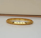 Gurmukhi Alphabet Kara Gold Plated bangle Sant Bhindranwale Words Sikh Kada N14R Unisex Bracelet