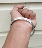 Gurmukhi Alphabet Kara Silver Plated Sant Bhindranwale Words Sikh bangle New N13R Bracelet Unisex design