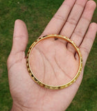 Gurmukhi Alphabet Kara Gold Plated bangle Sant Bhindranwale Words Sikh Kada N14R Unisex Bracelet
