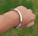 Gurmukhi Alphabet Kara Silver Plated Sant Bhindranwale Words Sikh bangle New N13R Bracelet Unisex design