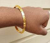 Gurmukhi Alphabet Kara Gold Plated bangle Sant Bhindranwale Words Sikh Kada N14R Unisex Bracelet