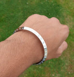 Gurmukhi Alphabet Kara Silver Plated Sant Bhindranwale Words Sikh bangle New N13R Bracelet Unisex design