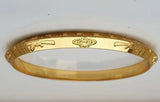Gurmukhi Alphabet Kara Gold Plated bangle Sant Bhindranwale Words Sikh Kada N14R Unisex Bracelet