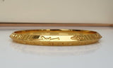 Gurmukhi Alphabet Kara Gold Plated bangle Sant Bhindranwale Words Sikh Kada N14R Unisex Bracelet